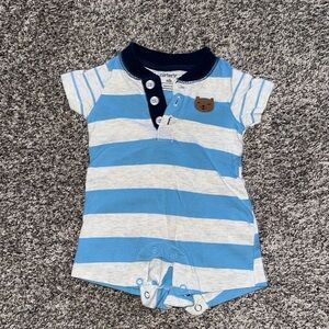 Carter's Blue Striped Baby Romper